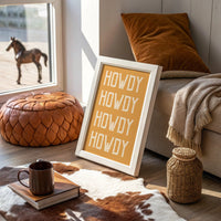 Western Greetings On Golden Amber