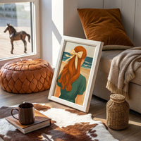 Copper Waves Meet Ocean Blue