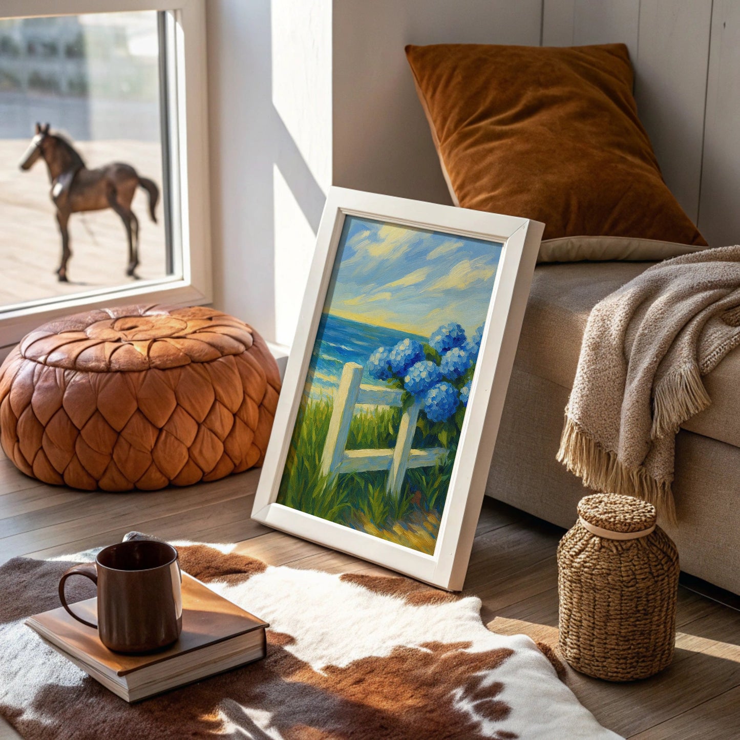 Coastal Blooms Beyond White Fence