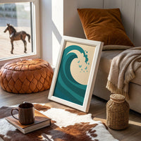 Teal Curl Meets Desert Calm