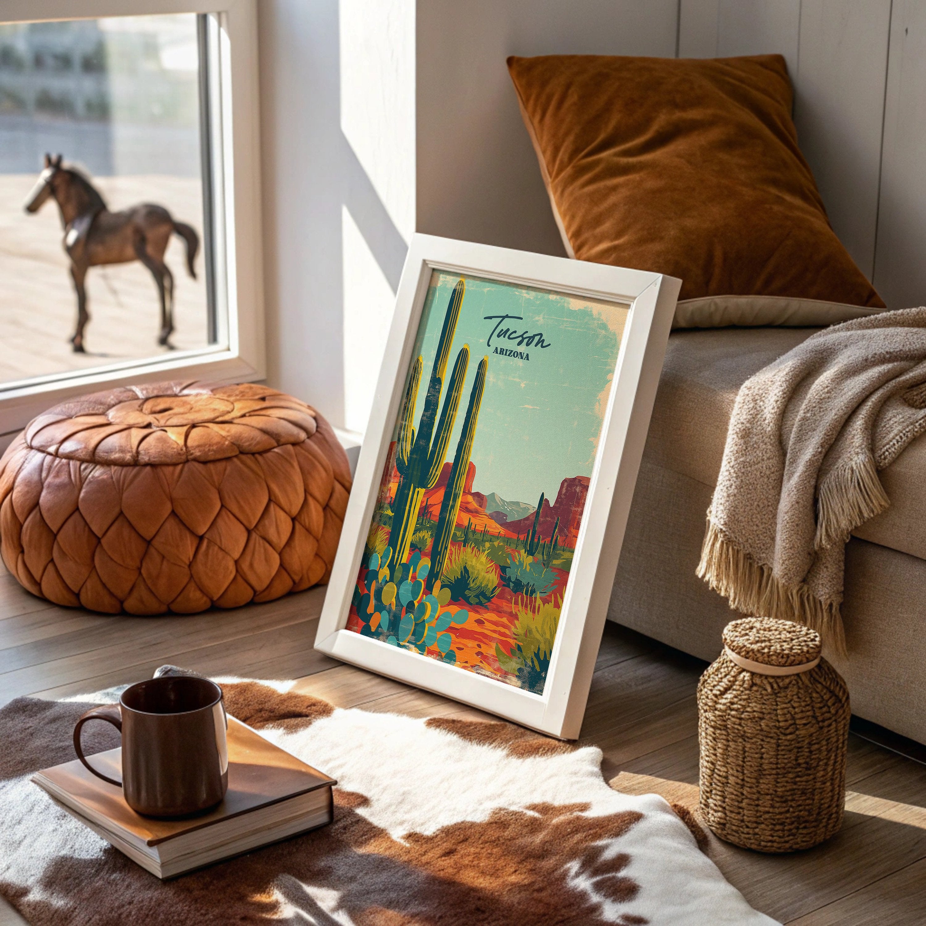 Saguaro Skies Over Painted Trails