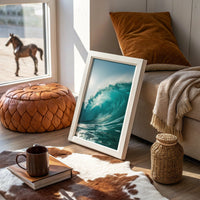 Turquoise Curl Against Weathered Boards