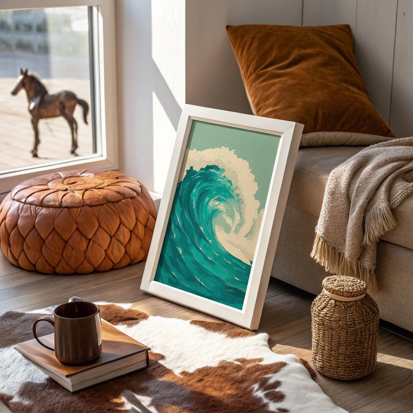 Teal Currents Meet Desert Calm