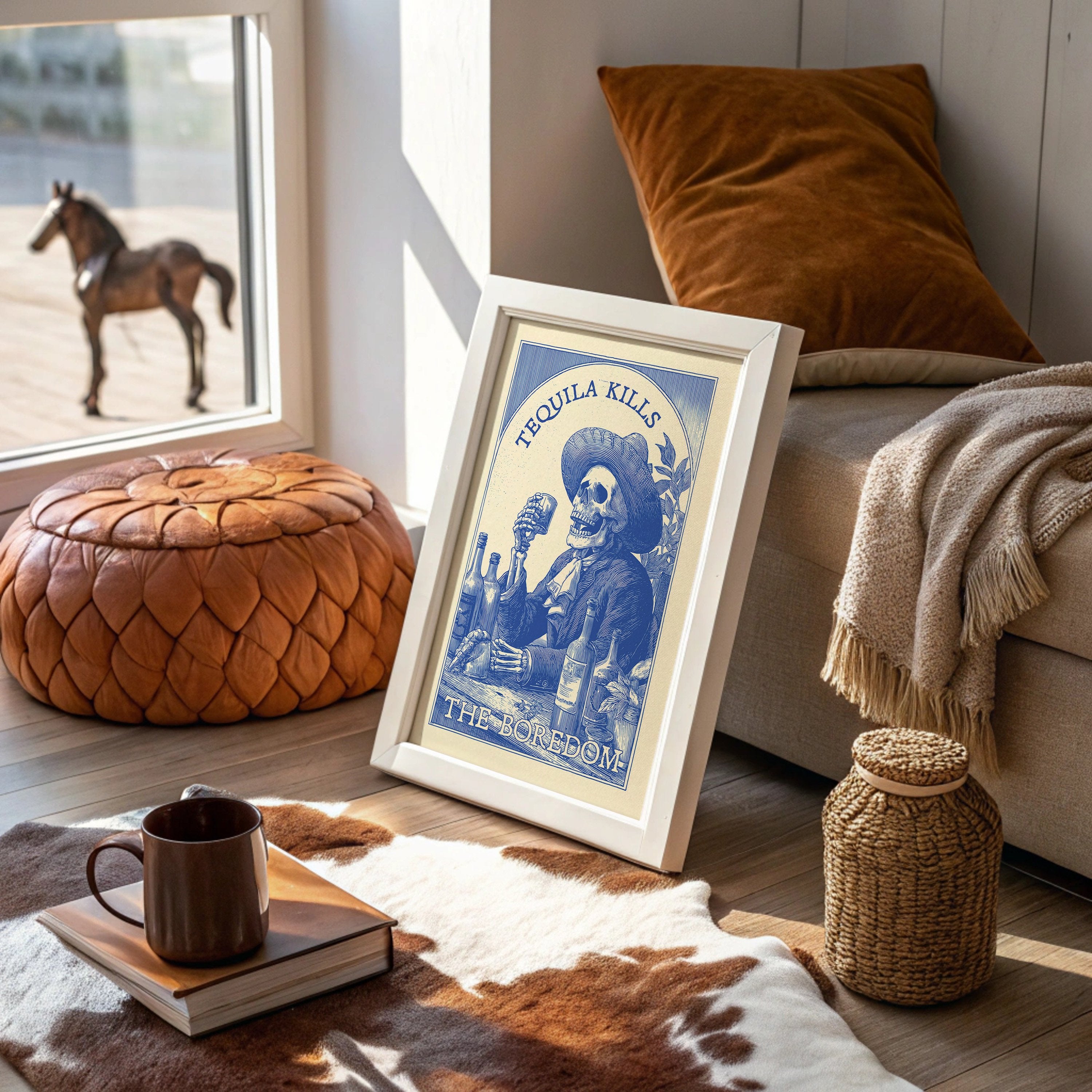 Saloon Blues In Cobalt Ink