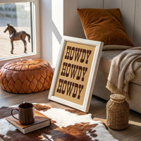 Texan Greetings In Rustic Type