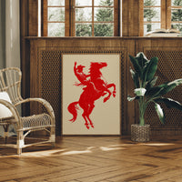 Wild Spirit In Crimson Silhouette