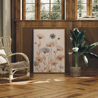 Wildflowers Bloom Against Weathered Wood