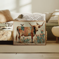 Patchwork Longhorn Hosts Tiny Visitors