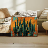 Saguaros Against Copper Sky