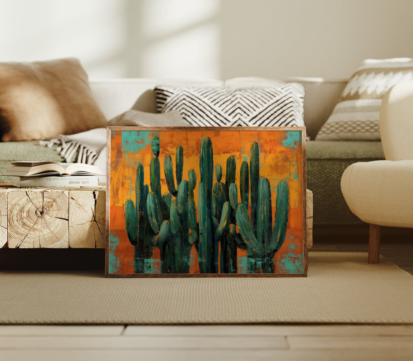 Saguaros Against Copper Sky