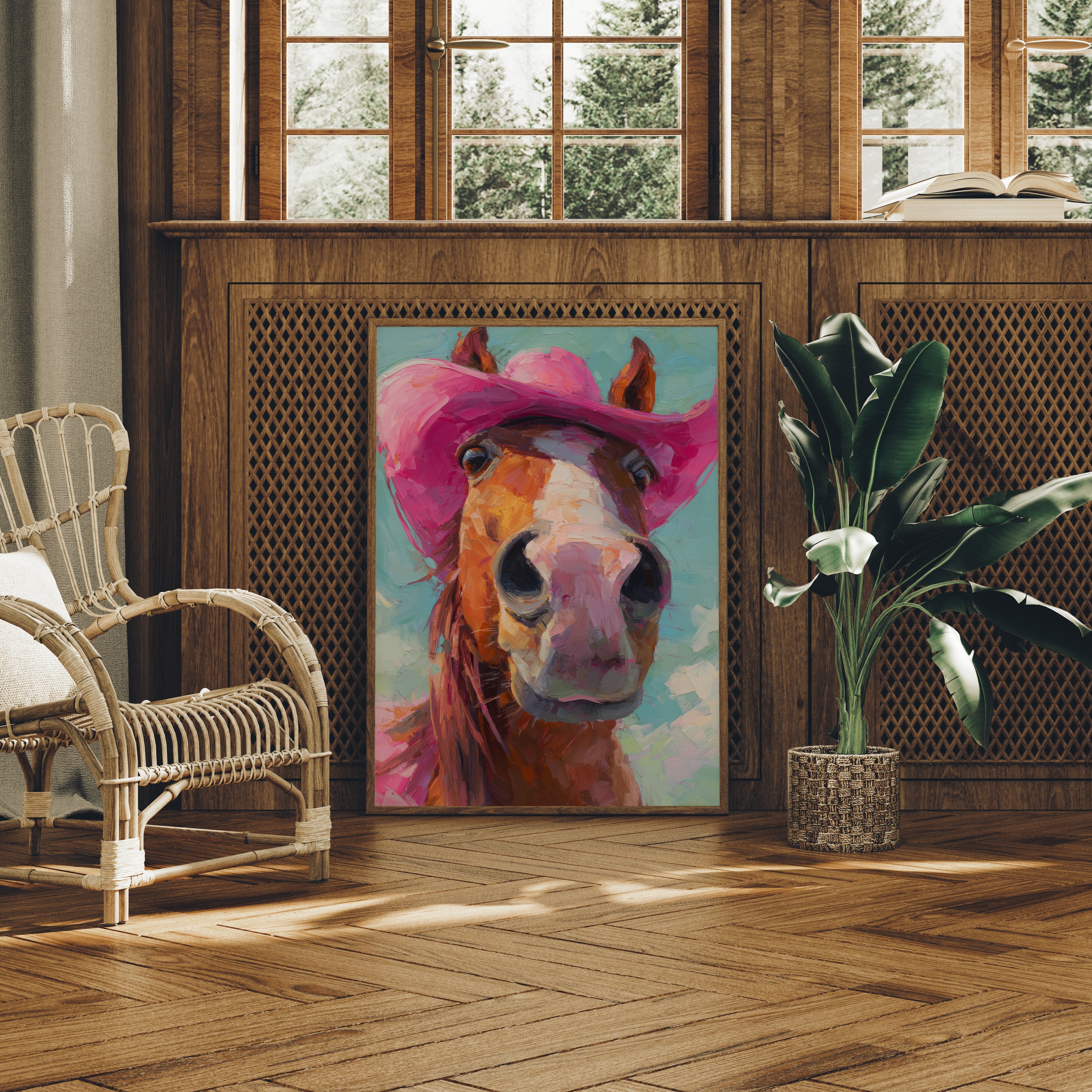 Cowgirl's Steed In Magenta