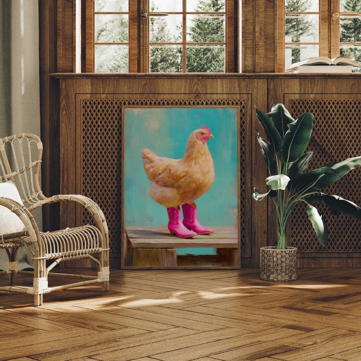 Farmyard Fashionista Struts Pink Boots