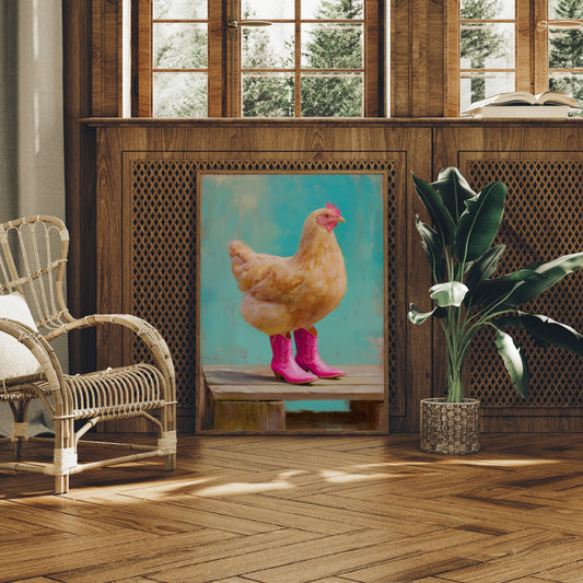 Farmyard Fashionista Struts Pink Boots