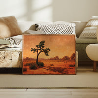 Lone Sentinel Under Amber Sky