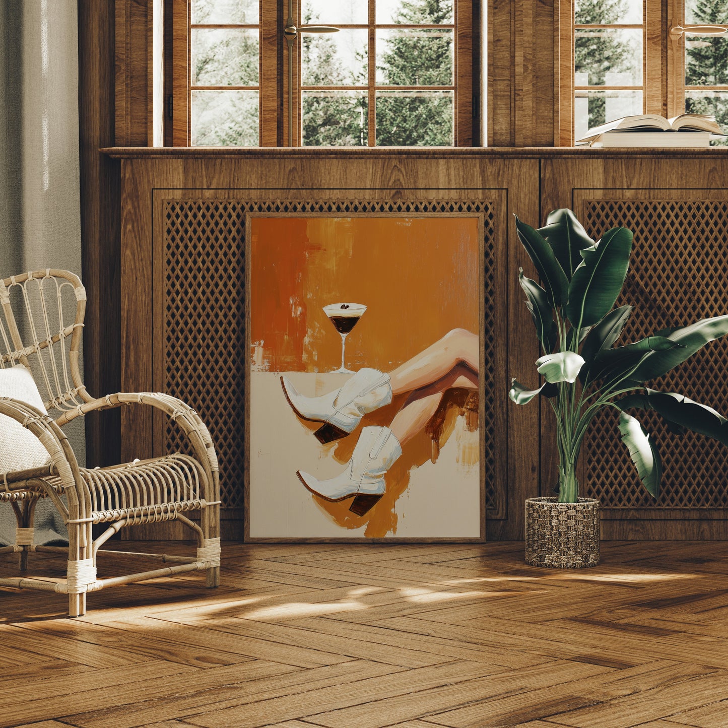 Evening Pause In Amber Light