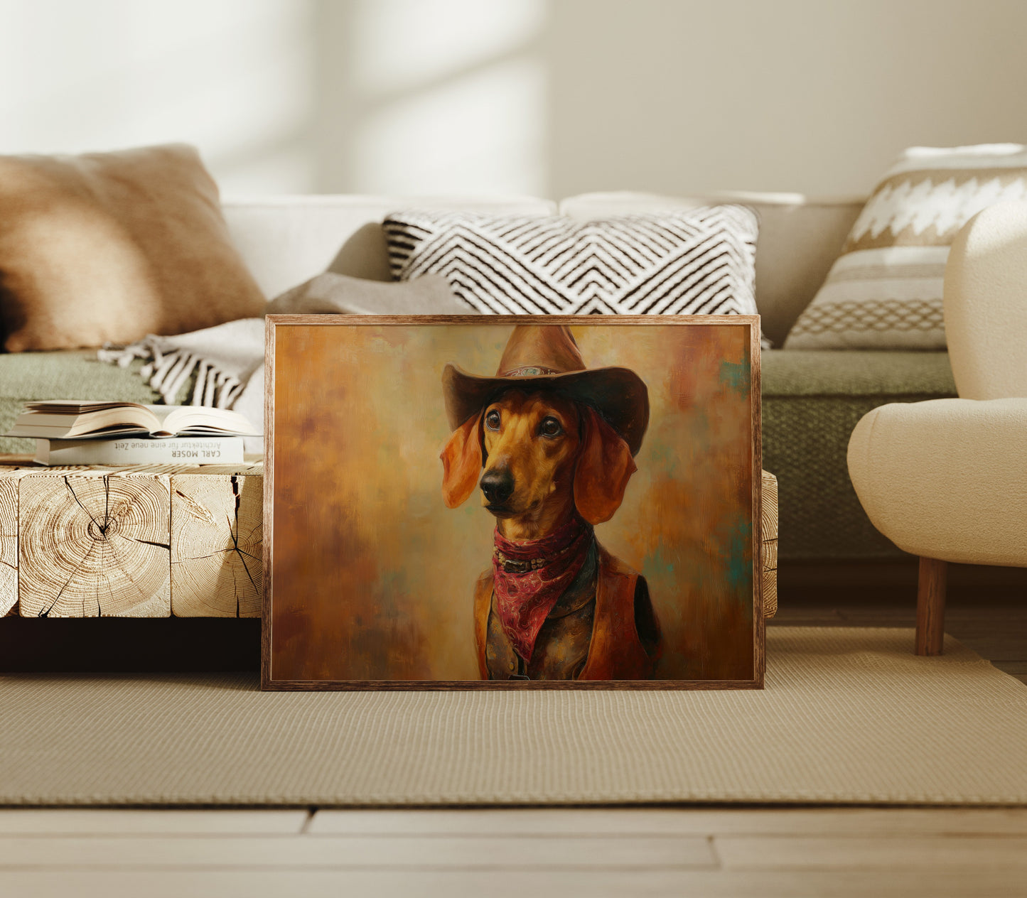 Dachshund Wears The Sunset Trail