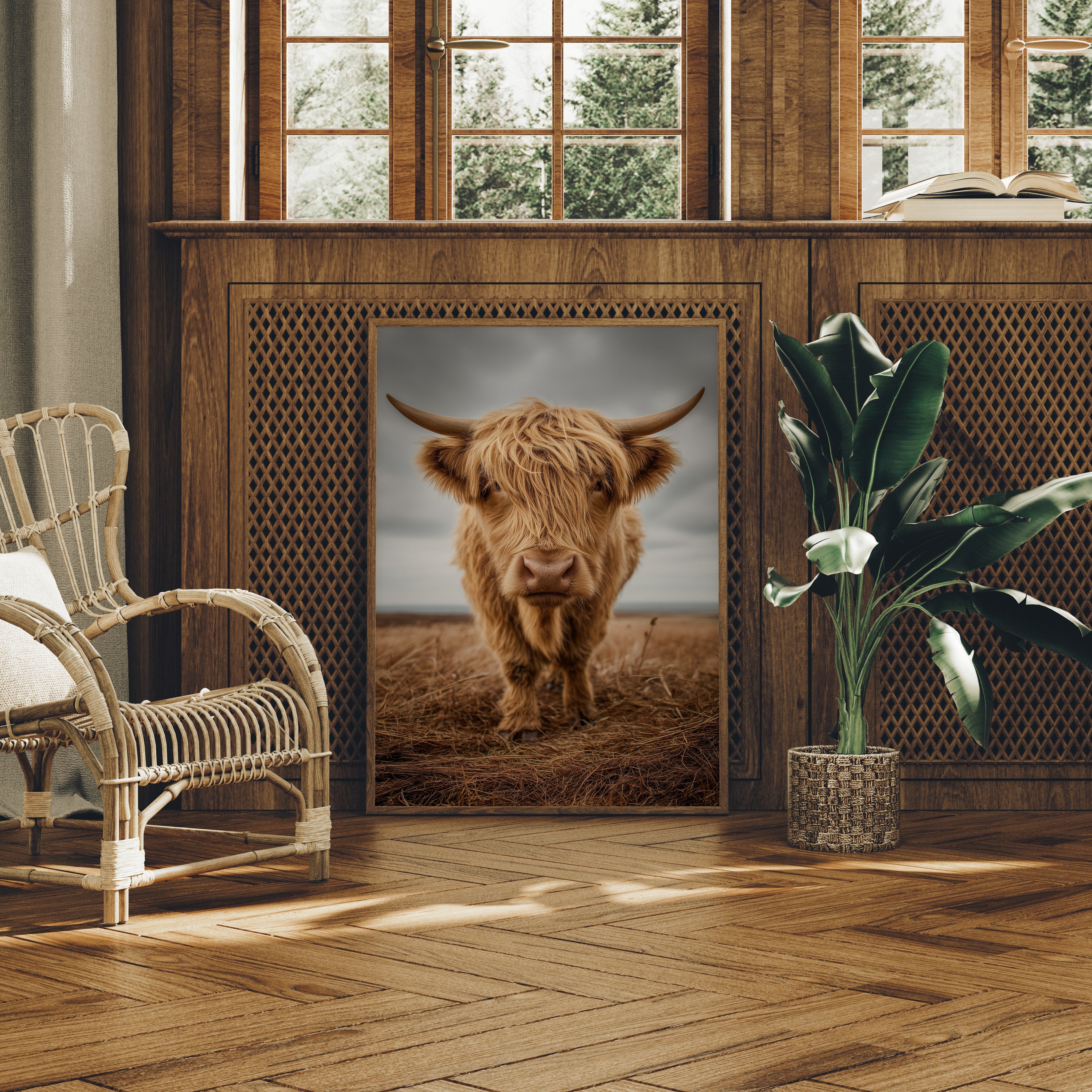 Highland Soul In Rustic Portrait