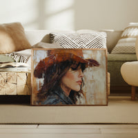 Rust Hat Against Faded Memory