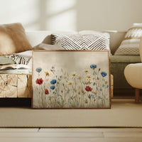 Field Blooms On Vintage Canvas