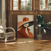 Terracotta Silhouette in Wide-Brimmed Shadow