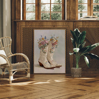 Wildflower Waltz in Ivory Leather