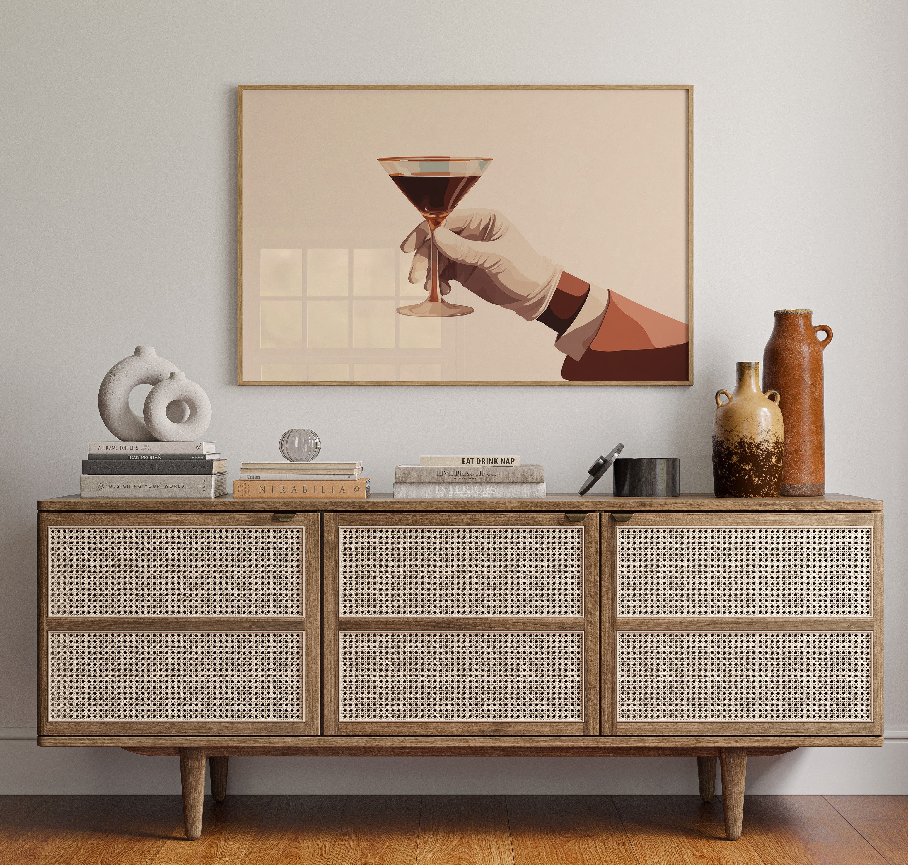Elegant Libation Held in Waiting