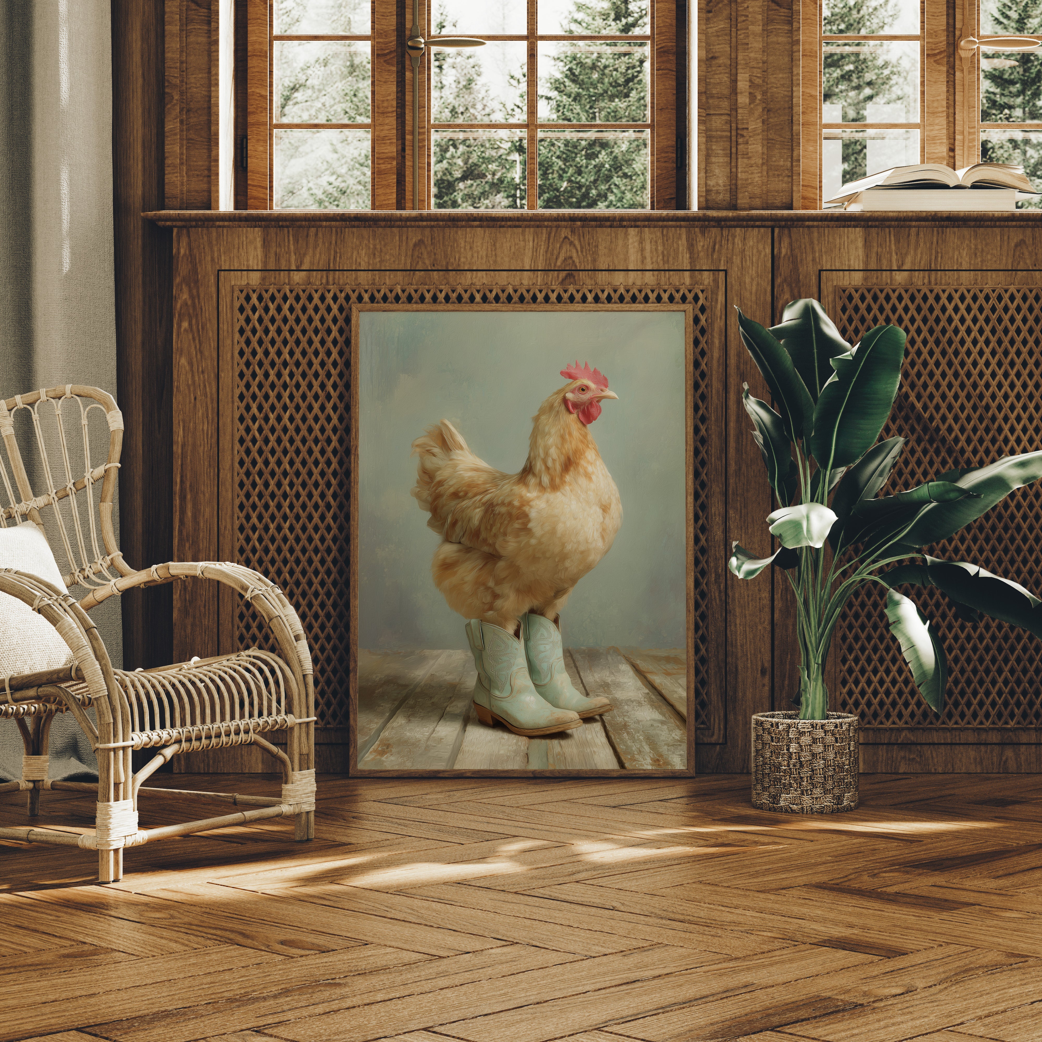 Farmyard Fashionista: Boots and Feathers