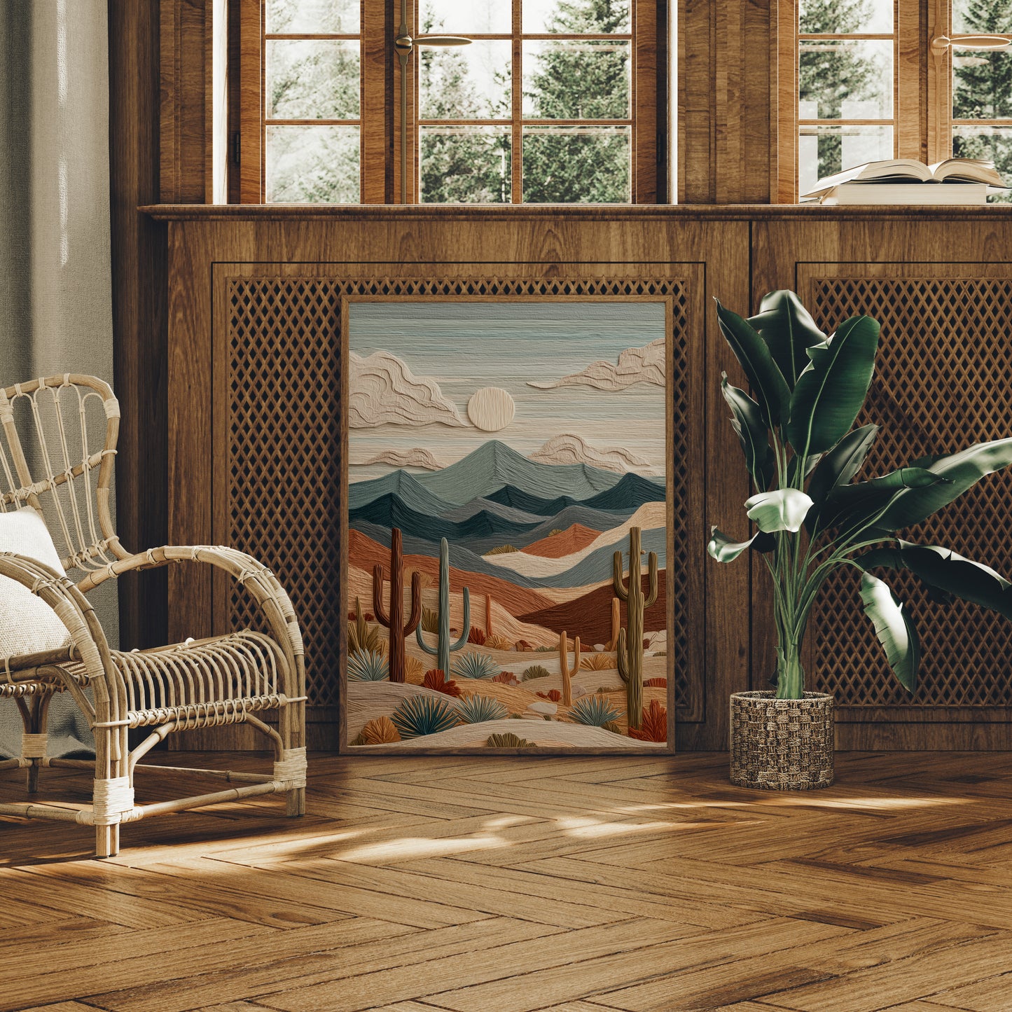 Desert Symphony in Textured Relief