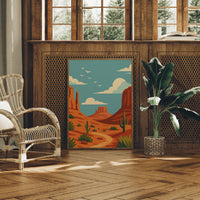 Birds Soar Over Rusty Mesas