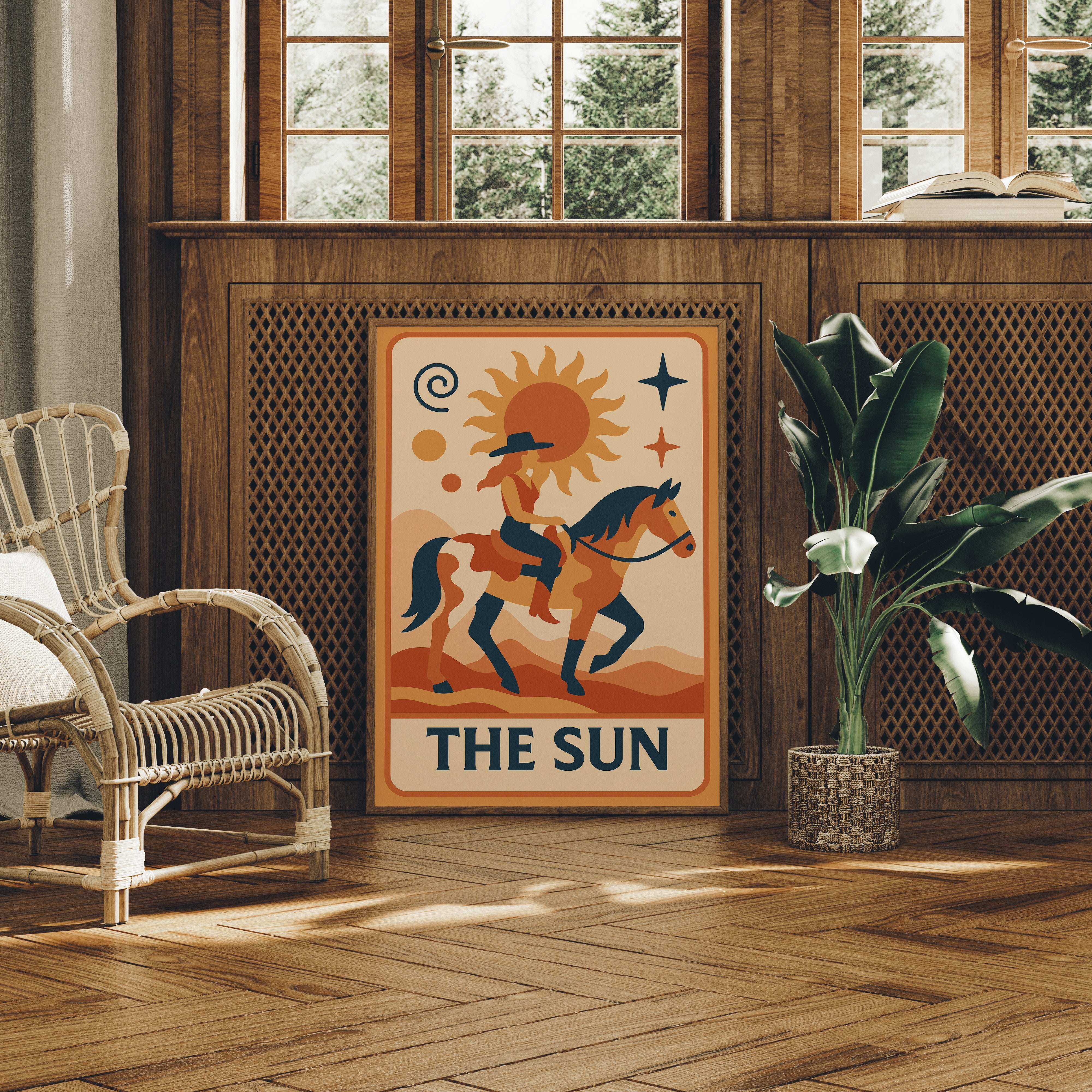 Desert Rider Under Cosmic Light