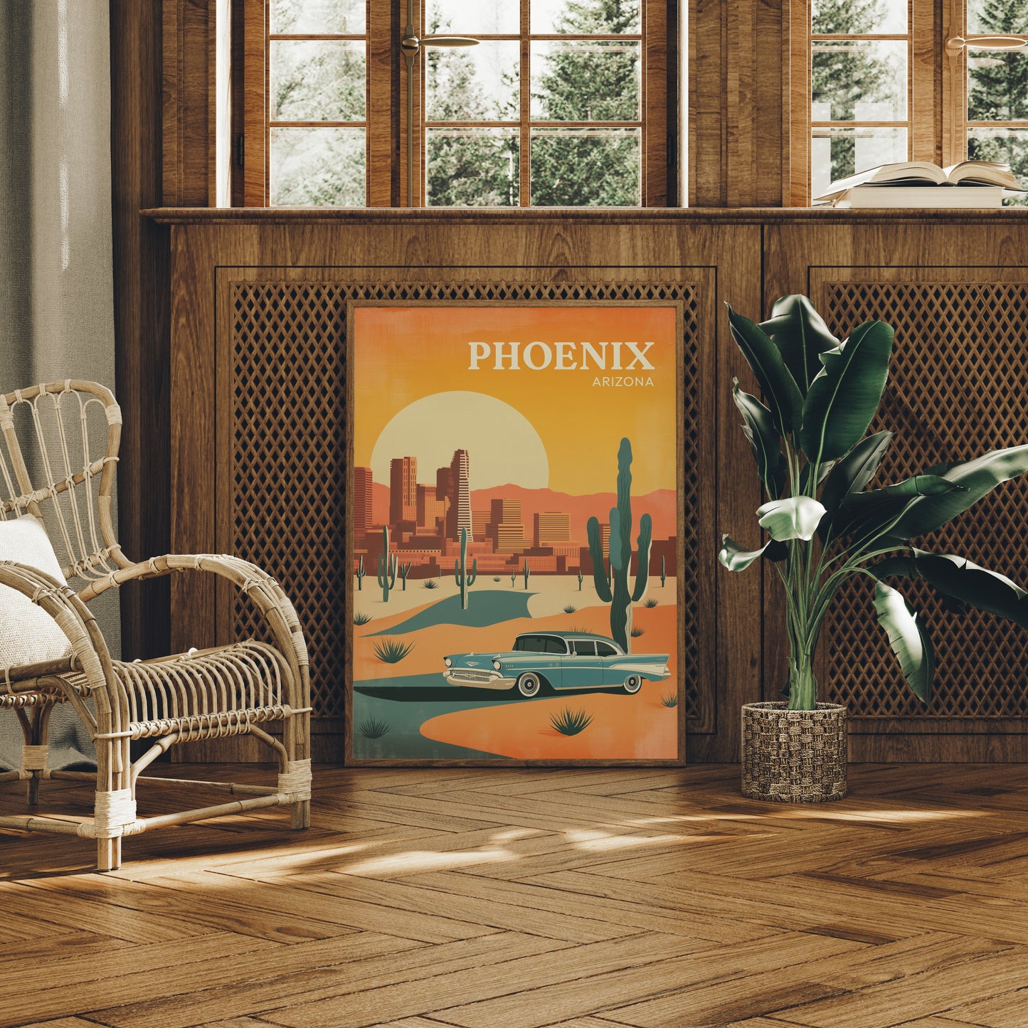 Sunset Cruising Through Desert Horizons