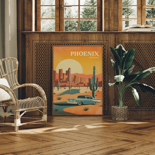 Sunset Cruising Through Desert Horizons