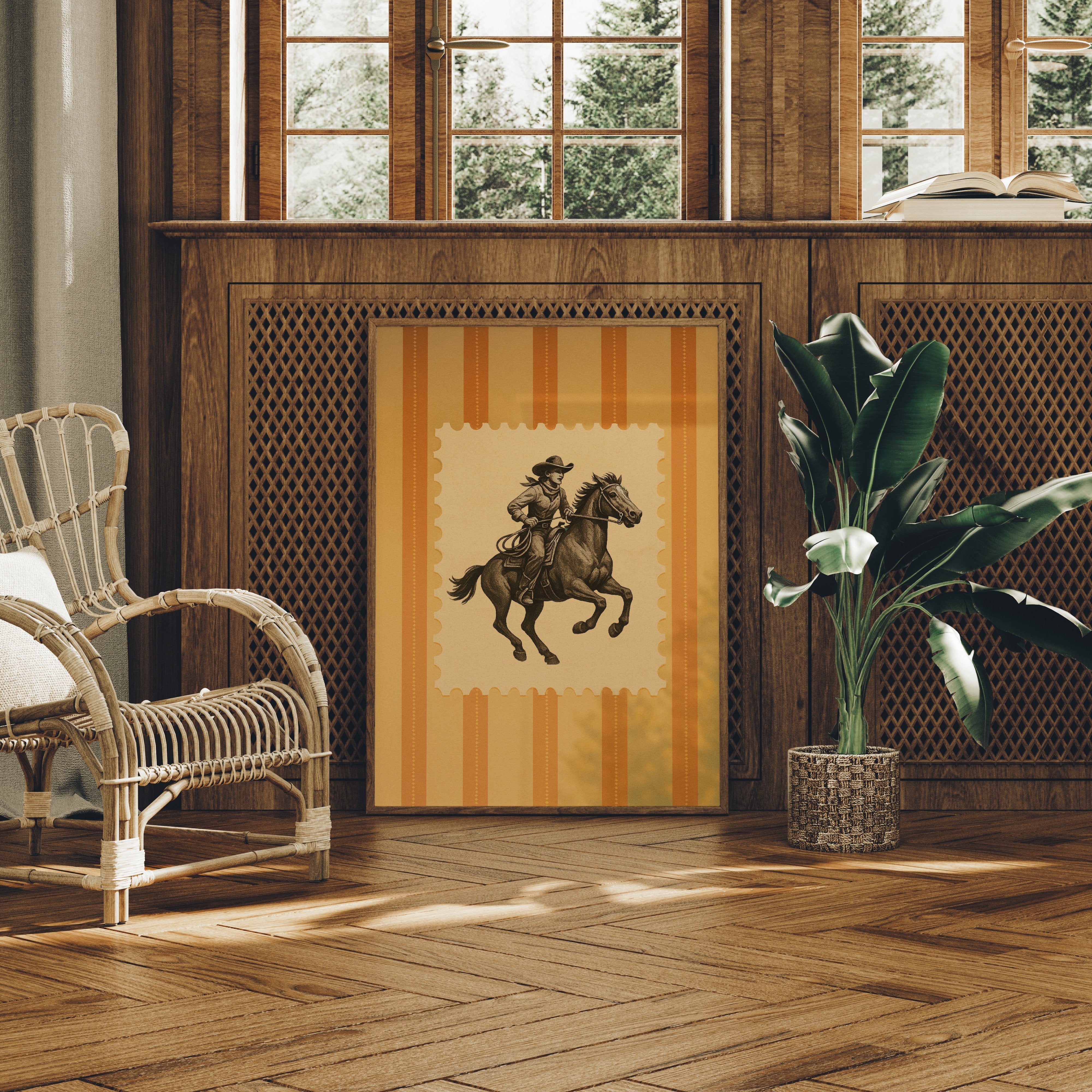 Frontier Spirit On Amber Stripes