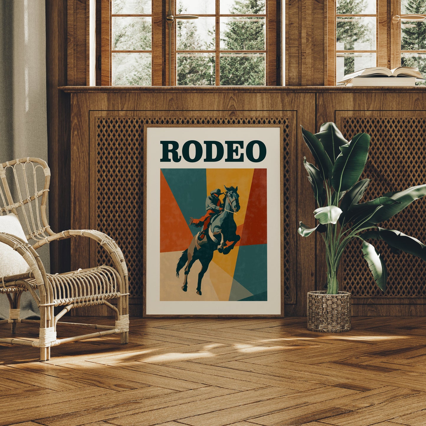 Bucking Bronco Through Color Fields