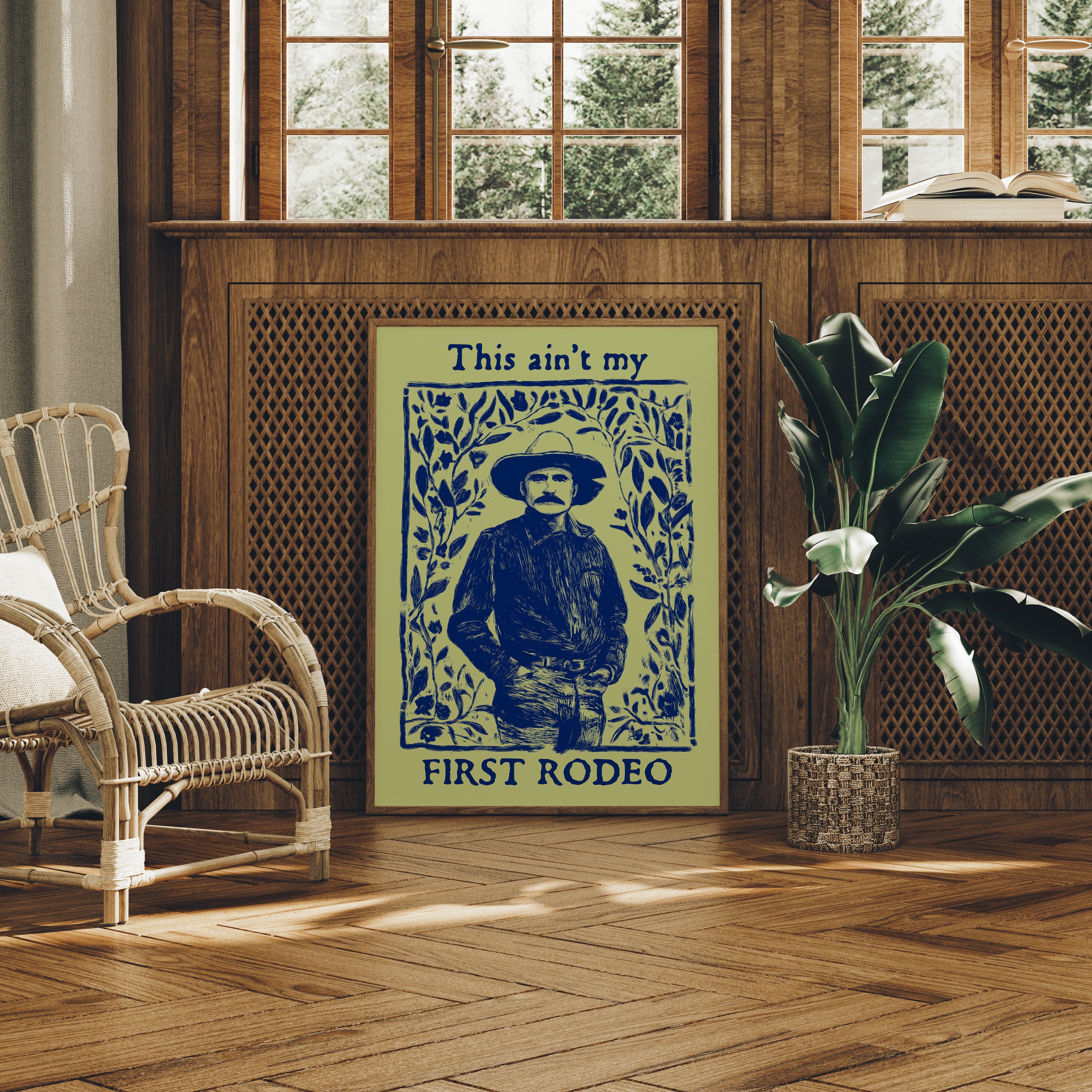 Cowboy Blues On Sage Green
