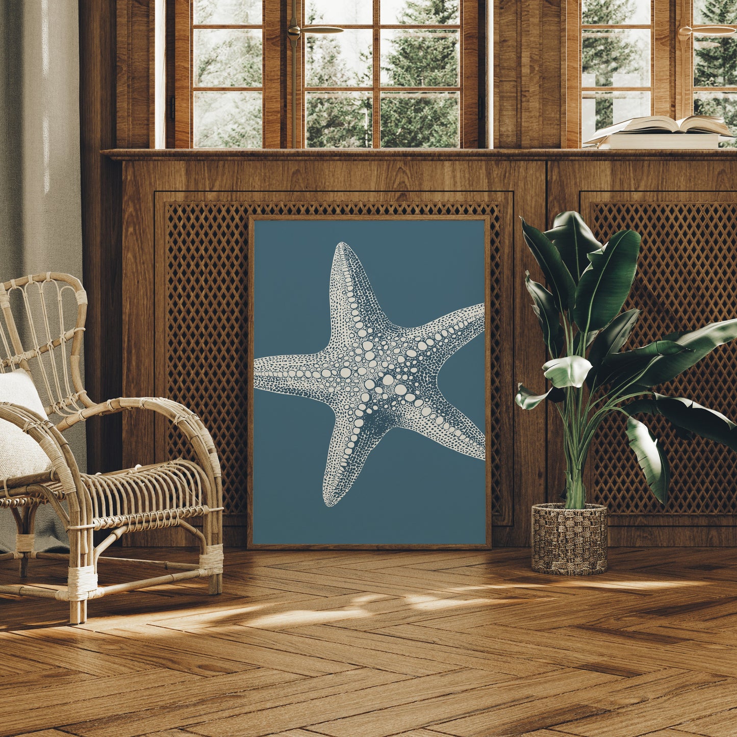 Coastal Memory On Slate Blue