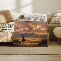 Lone Rider Faces Amber Horizon