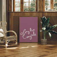 Mauve Canvas With Flowing Words