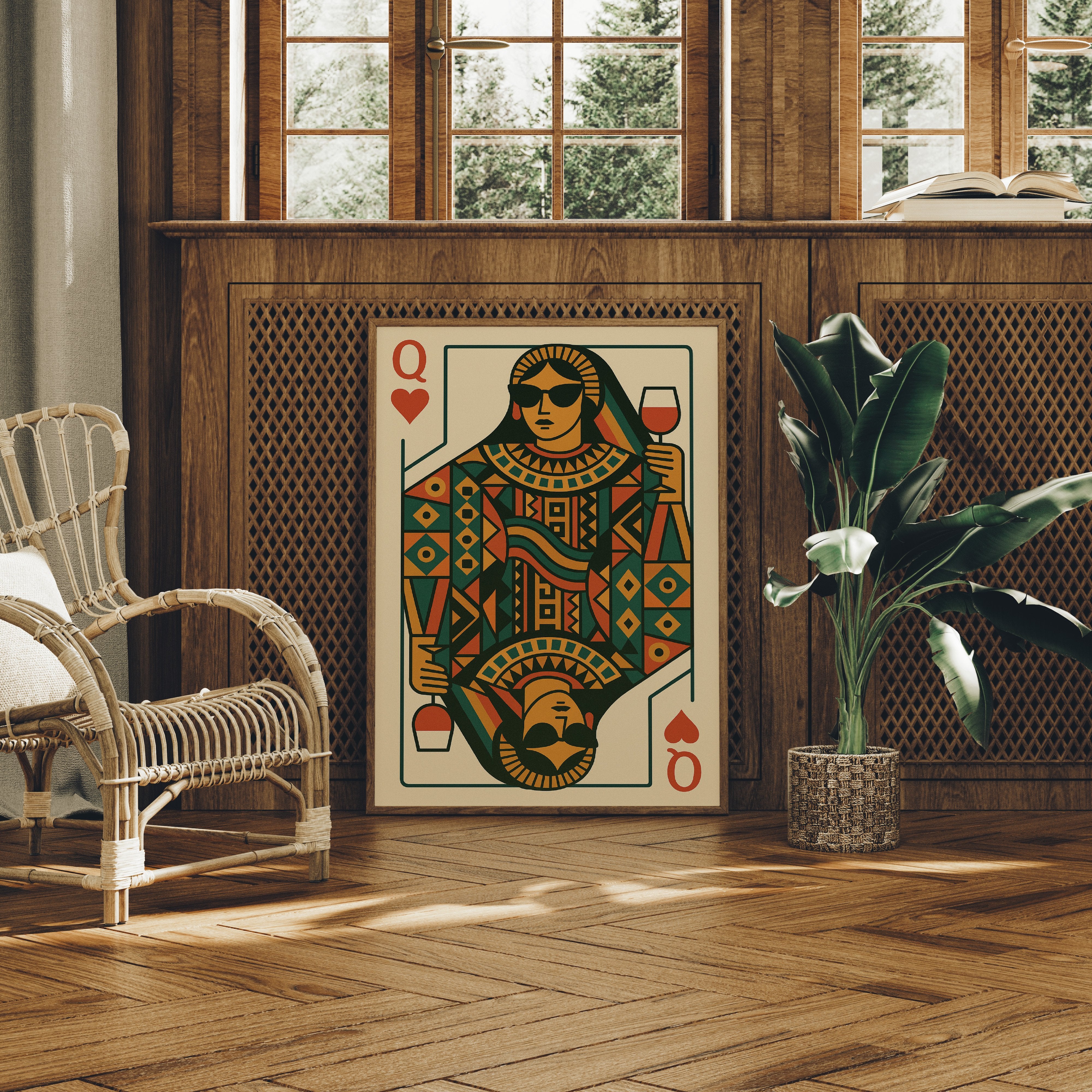 Modern Queen Sips Vintage Red