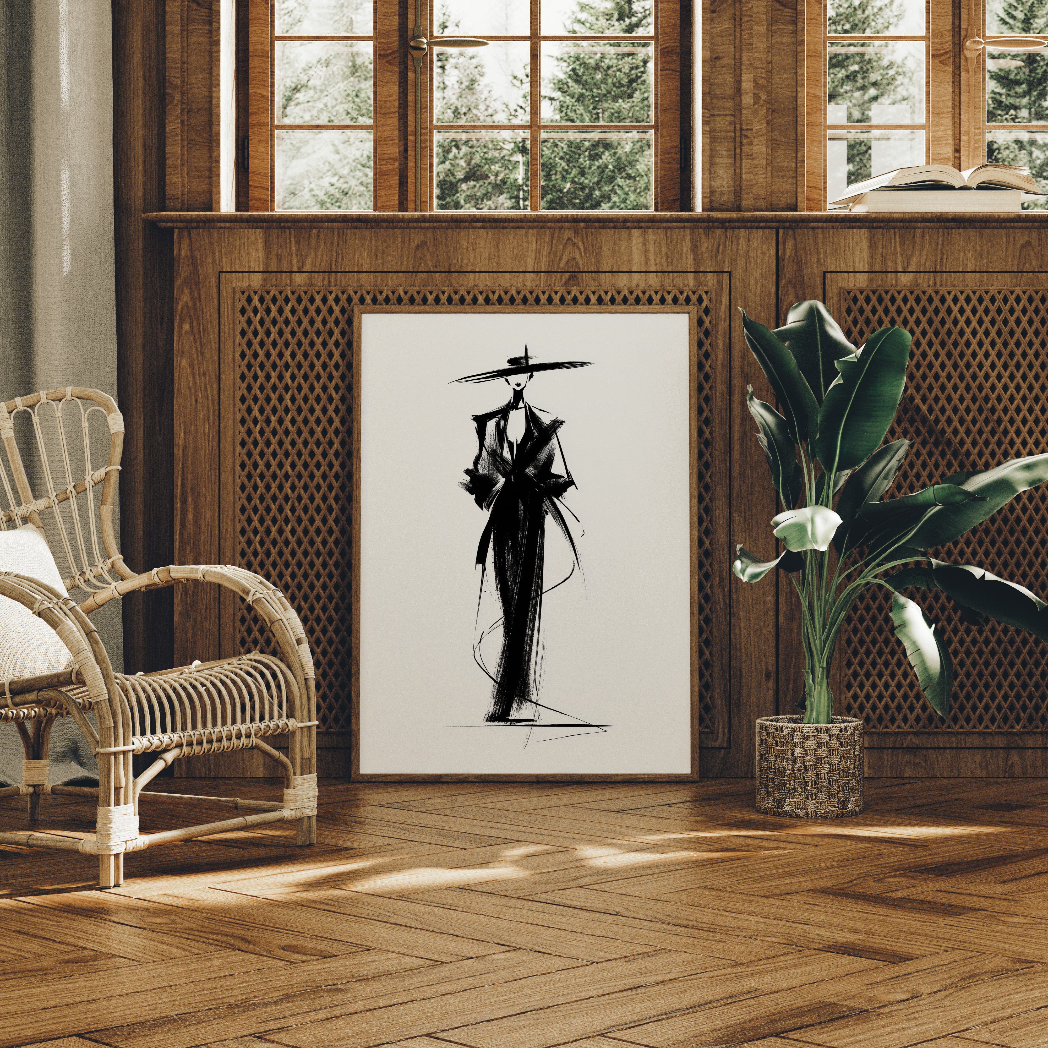 Elegant Silhouette in Ink