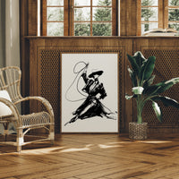 Noir Elegance: Brushstrokes in Motion