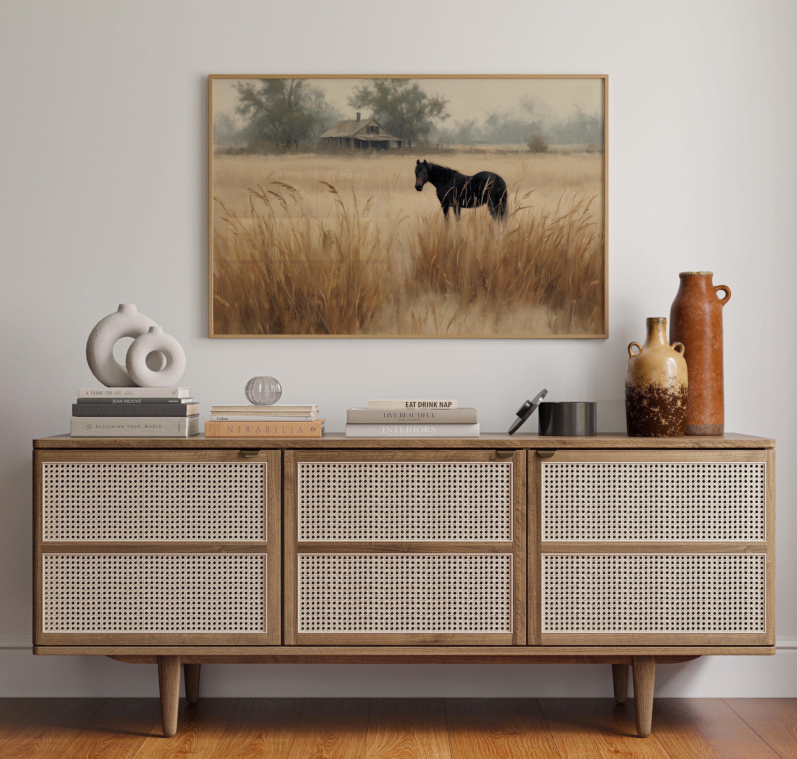 Ebony Horse in Amber Meadows