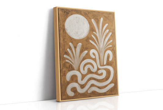 Moonlit Waves Dance In Sepia