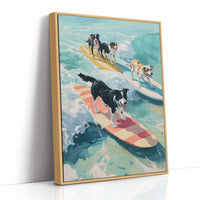 Surfboard Symphony: Canine Wave Riders
