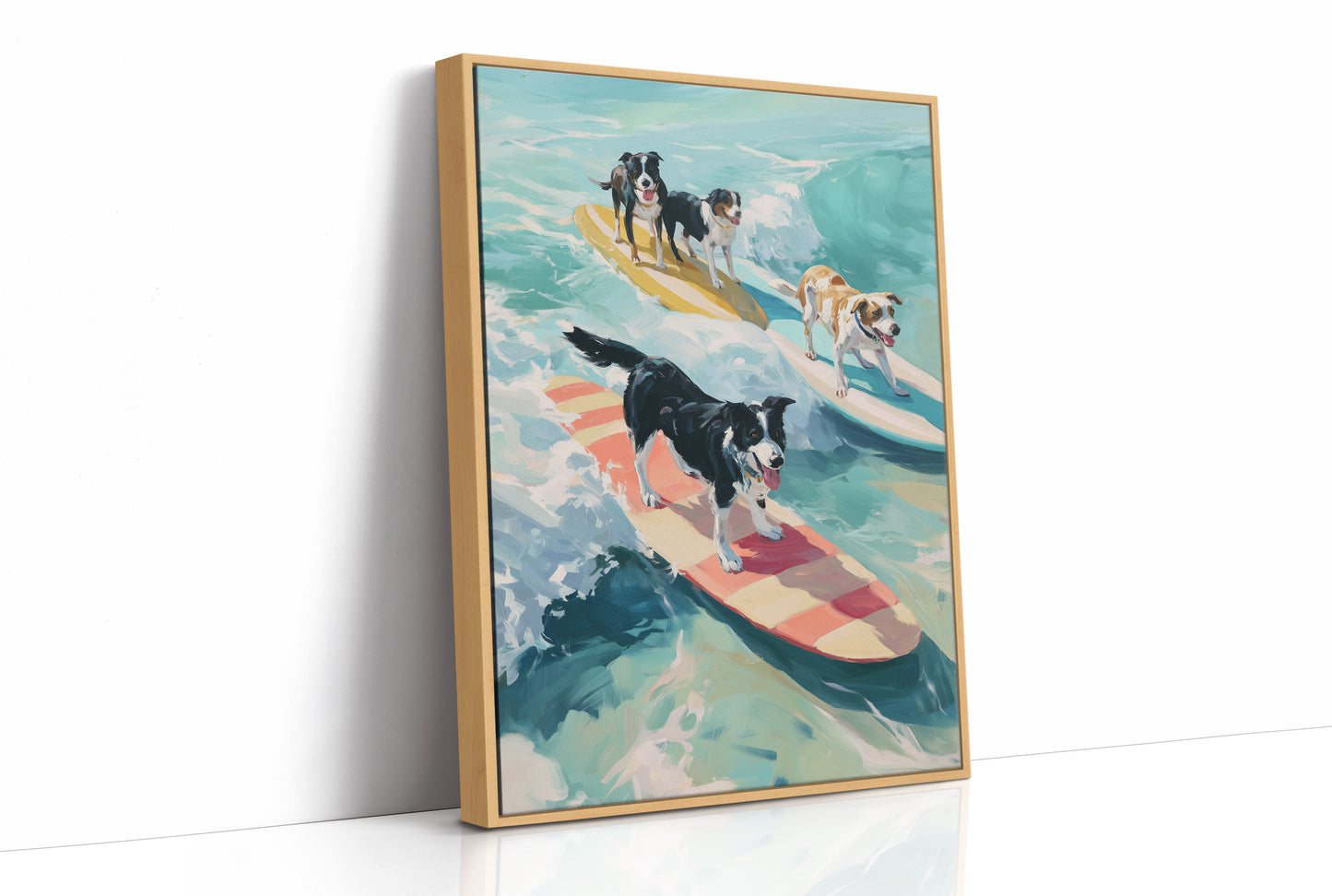 Surfboard Symphony: Canine Wave Riders