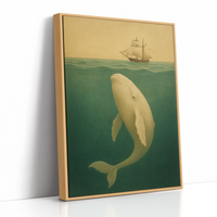 Whale Beneath the Golden Horizon