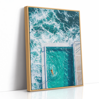 Ocean Pool Meets Morning Swimmer