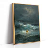 Tiny Yellow Against Raging Seas