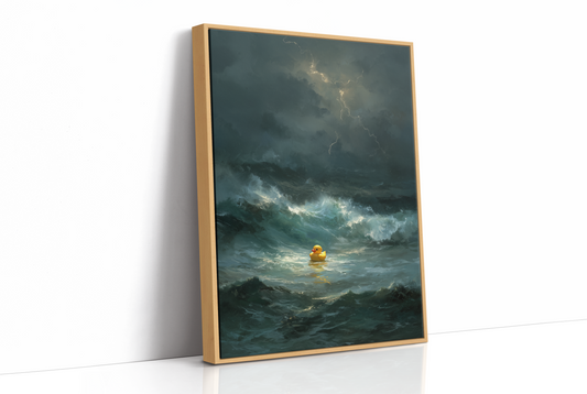 Tiny Yellow Against Raging Seas