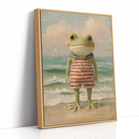 Seaside Frog In Striped Suit